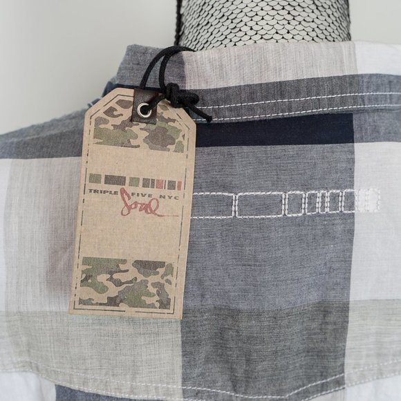 NWT Triple5Soul Men's Short Sleeve Shirt Navy  - S - Picture 5 of 5